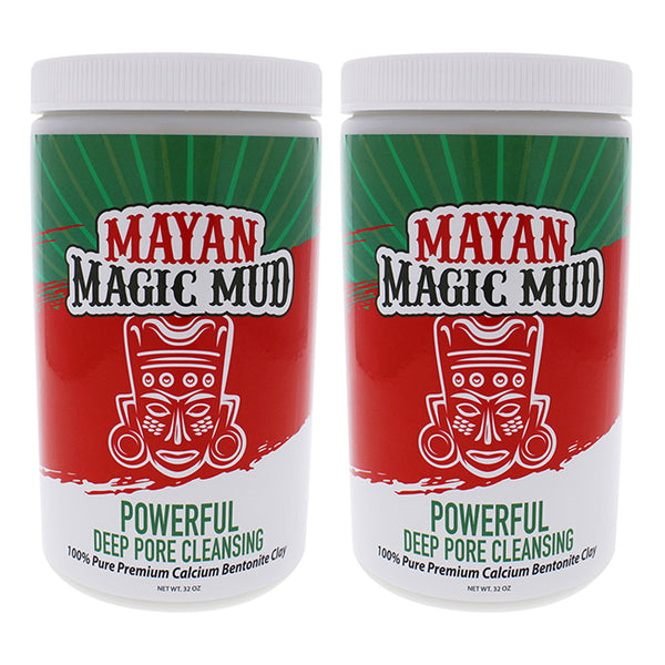Mayan Magic Mud Powerful Deep Pore Cleansing Clay - Pack of 2 by Mayan Magic Mud for Unisex - 32 oz Cleanser