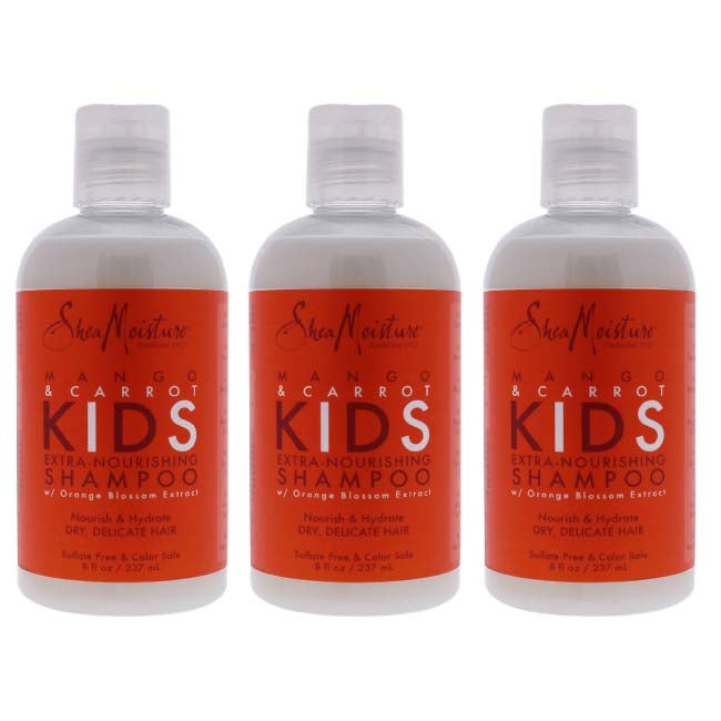 Shea Moisture Mango Carrot Kids Extra-Nourishing Shampoo by Shea Moisture for Kids - 8 oz Shampoo - Pack of 3