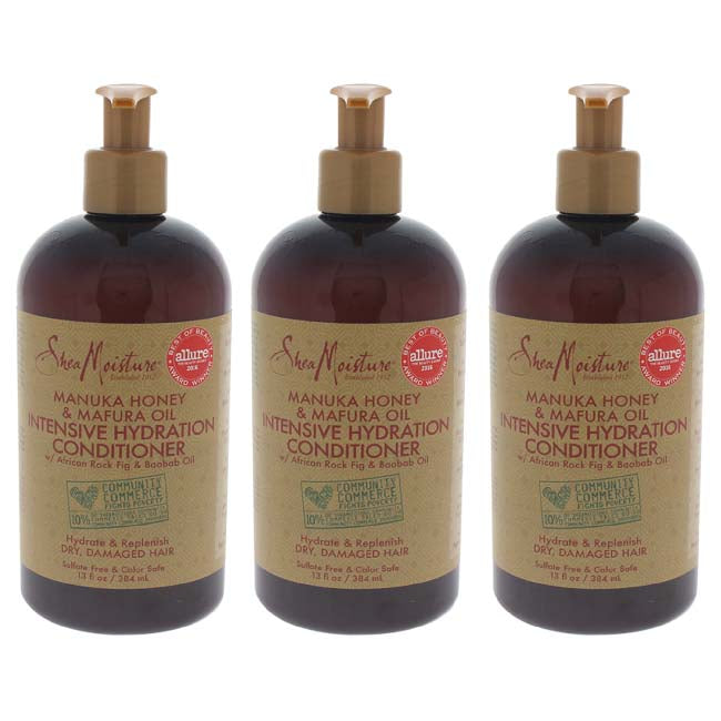 Shea Moisture Manuka Honey Mafura Oil Intensive Hydration Conditioner by Shea Moisture for Unisex - 13 oz Conditioner - Pack of 3