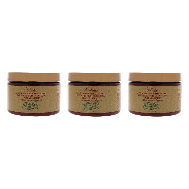 Shea Moisture Manuka Honey Mafura Oil Intensive Hydration Masque by Shea Moisture for Unisex - 12 oz Masque - Pack of 3