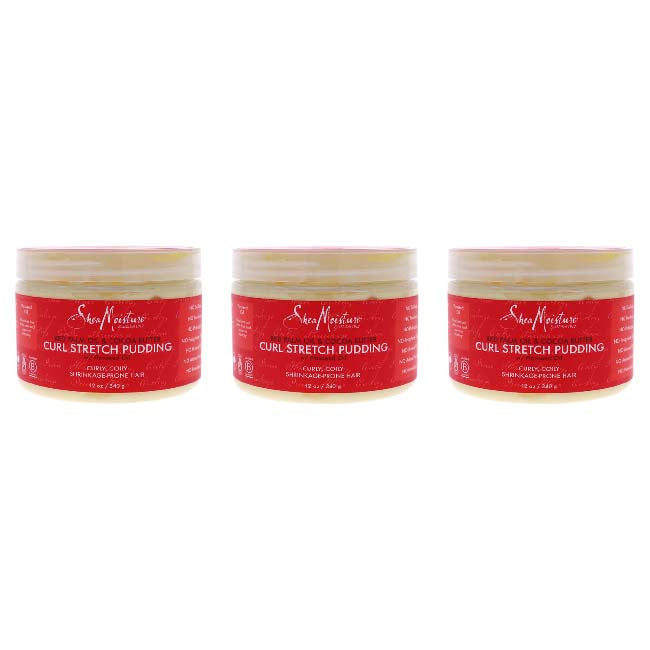 Shea Moisture Red Palm Oil and Cocoa Butter Curl Stretch Pudding by Shea Moisture for Unisex - 12 oz Cream - Pack of 3