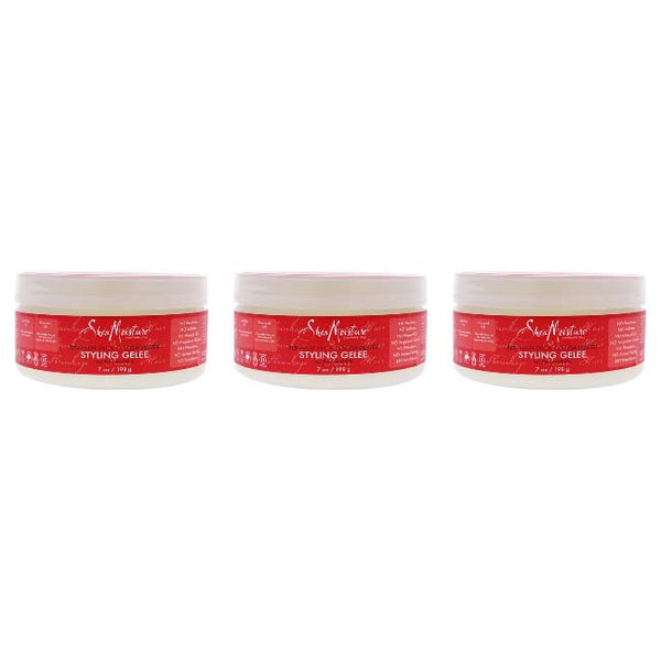 Shea Moisture Red Palm Oil and Cocoa Butter Styling Gelee by Shea Moisture for Unisex - 7 oz Gel - Pack of 3