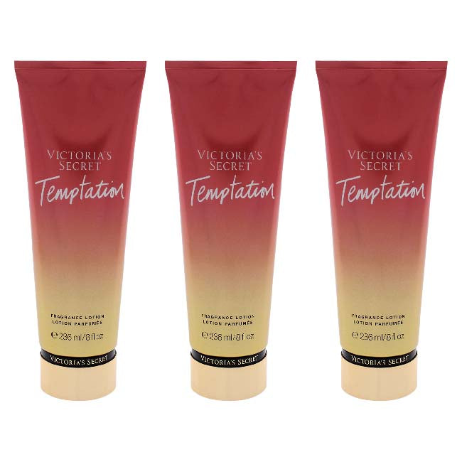 Victorias Secret Temptation Fragrance Lotion by Victorias Secret for Women - 8 oz Body Lotion - Pack of 3