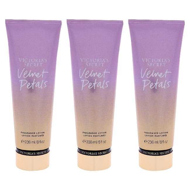 Victoria's Secret Velvet Petals Fragrance Lotion by Victorias Secret for Women - 8 oz Body Lotion - Pack of 3