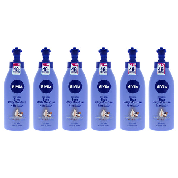 Nivea Smooth Sensation Body Lotion For Dry Skin by Nivea for Unisex - 16.9 oz Body Lotion - Pack of 6