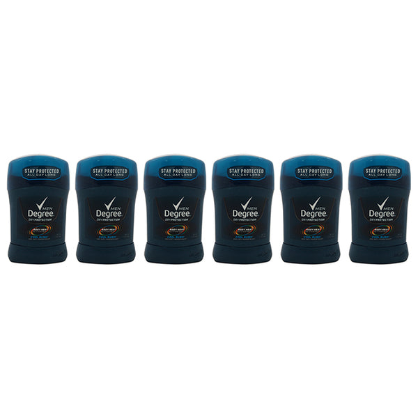 Degree Dry Protection Anti-Perspirant and Deodorant Cool Rush by Degree for Men - 1.7 oz Deodorant Stick - Pack of 6