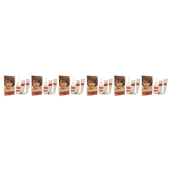 L'Oreal Excellence Creme Pro - Keratine - 6 Light Brown - Natural by LOreal Paris for Unisex - 1 Application Hair Color - Pack of 6