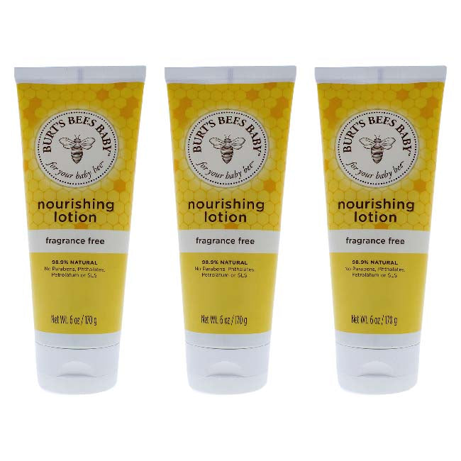 Burt's Bees Baby Bee Nourishing Lotion Fragrance Free by Burts Bees for Kids - 6 oz Lotion - Pack of 3