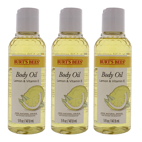 Burts Bees Body Oil - Lemon and Vitamin E by Burts Bees for Unisex - 5 oz Oil - Pack of 3