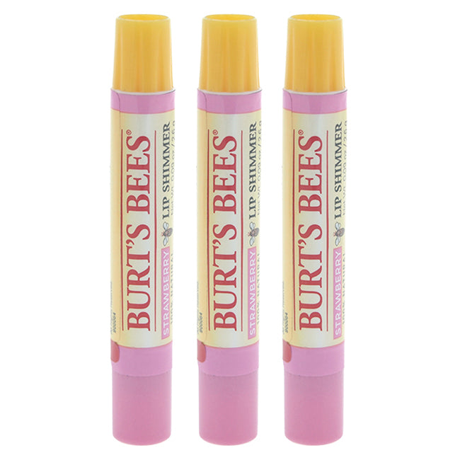 Burt's Bees Burts Bees Lip Shimmer - Strawberry by Burts Bees for Women - 0.09 oz Lip Shimmer - Pack of 3