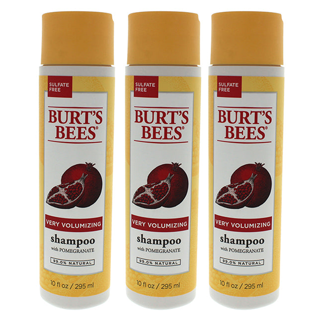 Burts Bees Very Volumizing Pomegranate by Burts Bees for Unisex - 10 oz Shampoo - Pack of 3