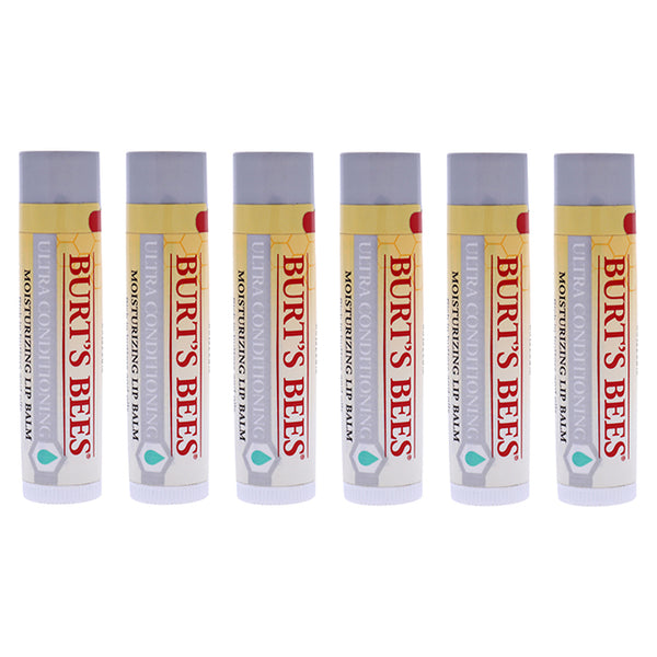 Burts Bees Ultra Conditioning Lip Balm by Burts Bees for Unisex - 0.15 oz Lip Balm - Pack of 6