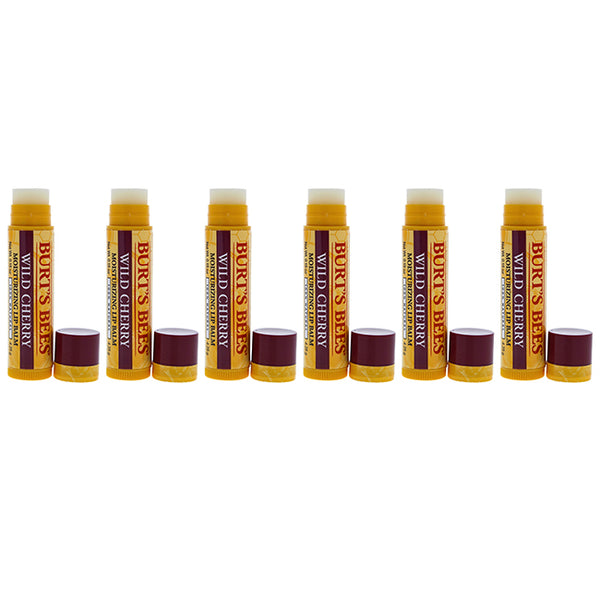 Burts Bees Wild Cherry Moisturizing Lip Balm by Burts Bees for Unisex - 0.15 oz Lip Balm - Pack of 6