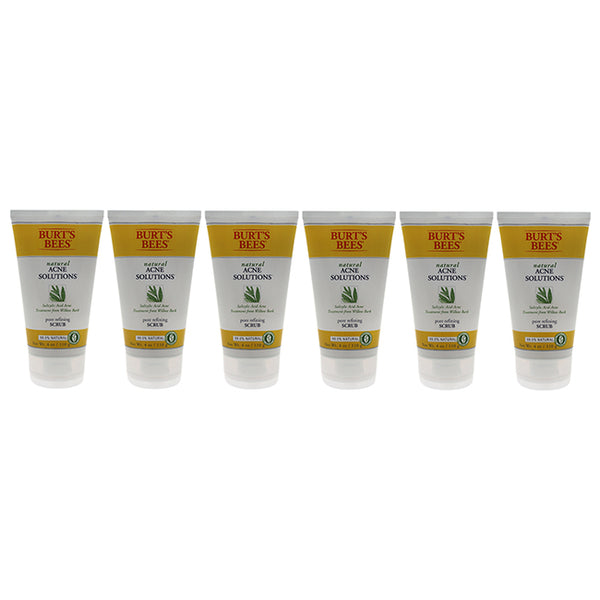 Burts Bees Natural Acne Solutions Pore Refining Scrub by Burts Bees for Unisex - 4 oz Scrub - Pack of 6
