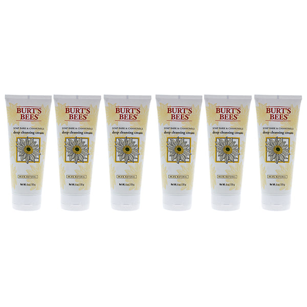 Burts Bees Soap Bark and Chamomile Deep Cleansing Cream by Burts Bees for Unisex - 6 oz Soap - Pack of 6
