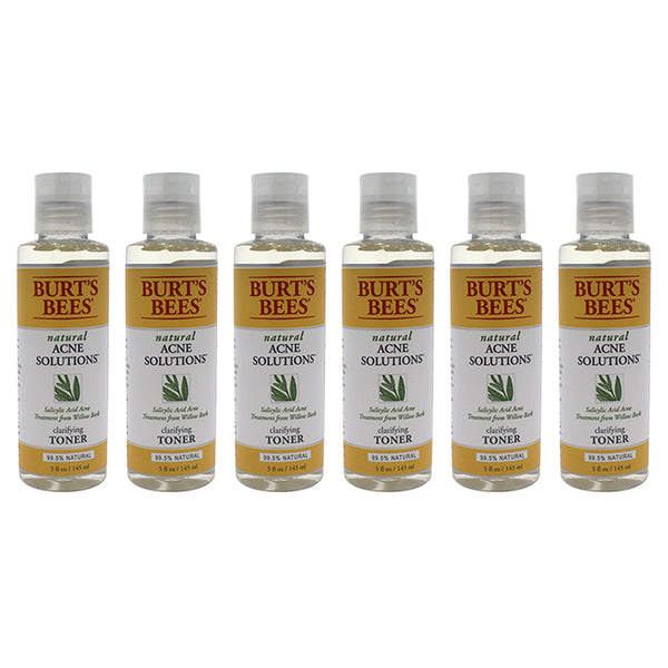 Burts Bees Natural Acne Solutions Clarifying Toner by Burts Bees for Unisex - 5 oz Toner - Pack of 6