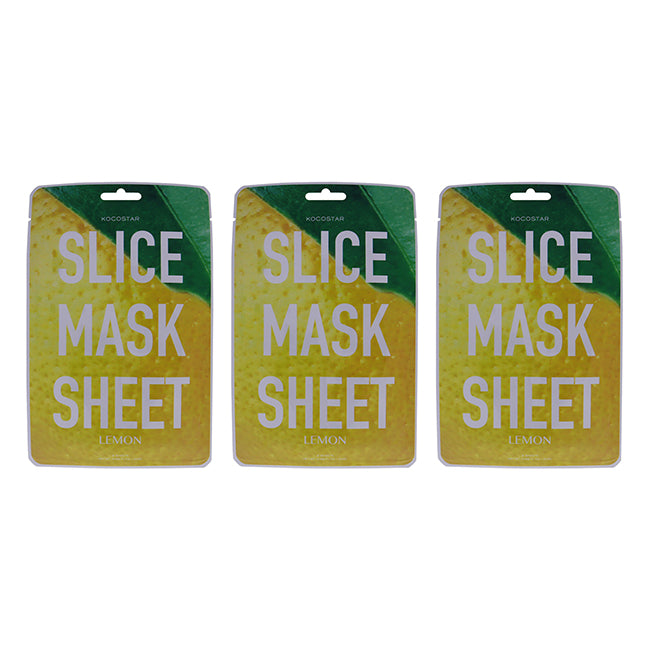 Kocostar Slice Sheet Mask - Lemon by Kocostar for Unisex - 1 Pc Mask - Pack of 3