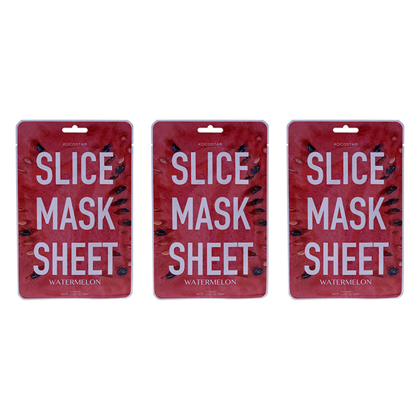 Kocostar Slice Sheet Mask - Watermelon by Kocostar for Unisex - 1 Pc Mask - Pack of 3