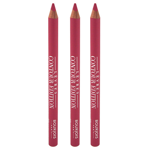 Bourjois Contour Edition Lip Liner - 03 Alerte Rose by Bourjois for Women - 0.04 oz Lip Liner - Pack of 3