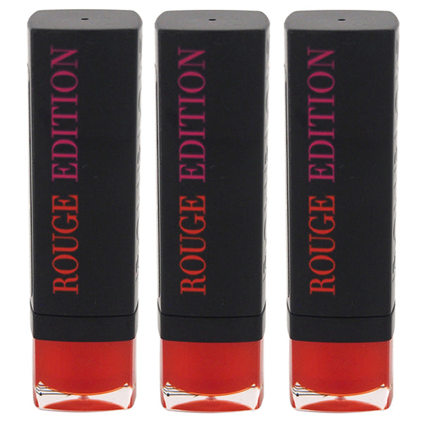 Bourjois Rouge Edition - 10 Rouge Buzz by Bourjois for Women - 0.12 oz Lipstick - Pack of 3