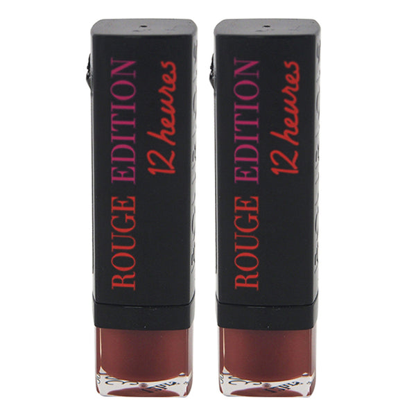 Bourjois Rouge Edition 12 Hours - 30 Prune Afterwork by Bourjois for Women - 0.12 oz Lipstick - Pack of 2