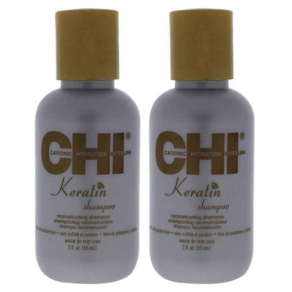 CHI Keratin Reconstructing Shampoo by CHI for Unisex - 2 oz Shampoo - Pack of 2
