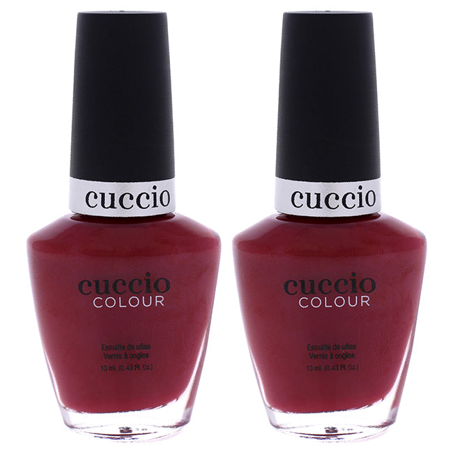 Colour Nail Polish - Red Eye To Shanghai by Cuccio Colour for Women - 0.43 oz Nail Polish - Pack of 2