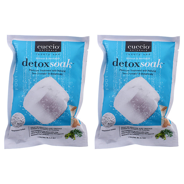 DetoxSoak Pedicure Treatment by Cuccio Naturale for Women - 6.3 oz Nail Treatment - Pack of 2