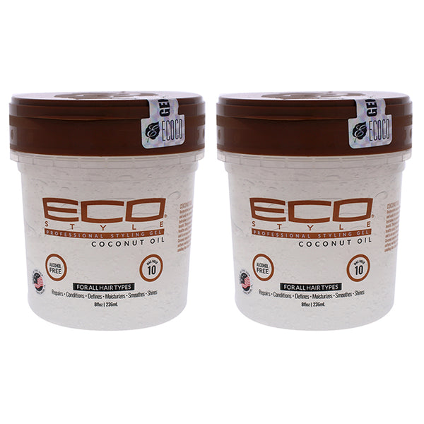 Ecoco Eco Style Gel - Coconut Oil by Ecoco for Unisex - 8 oz Gel - Pack of 2