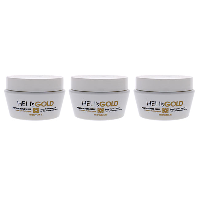 Helis Gold Restructure Masque by Helis Gold for Unisex - 3.3 oz Masque - Pack of 3