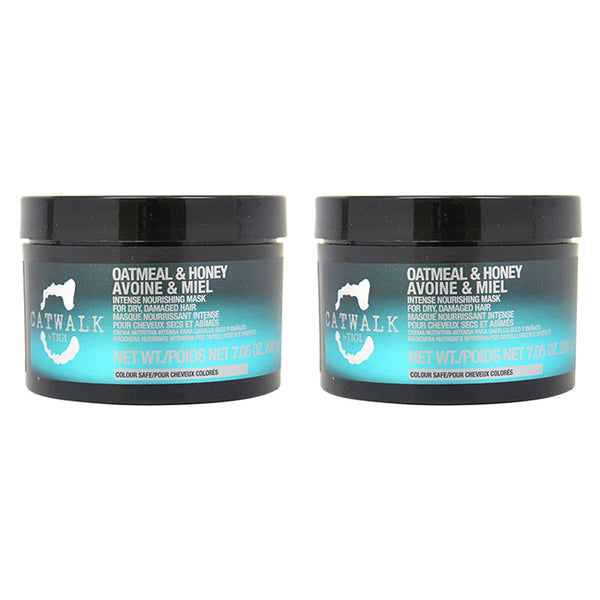 TIGI Catwalk Oatmeal Honey Intense Nourishing Mask by TIGI for Unisex - 7.05 oz Mask - Pack of 2