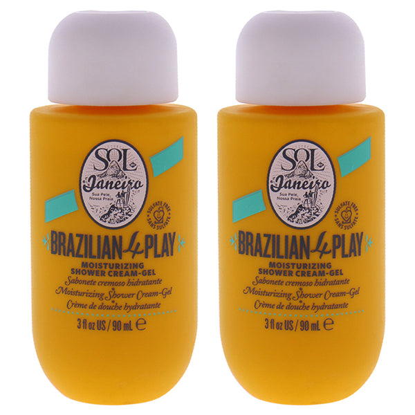 Sol de Janeiro Brazilian 4 Play Moisturizing Shower Cream Gel by Sol de Janeiro for Unisex - 3 oz Shower Gel - Pack of 2