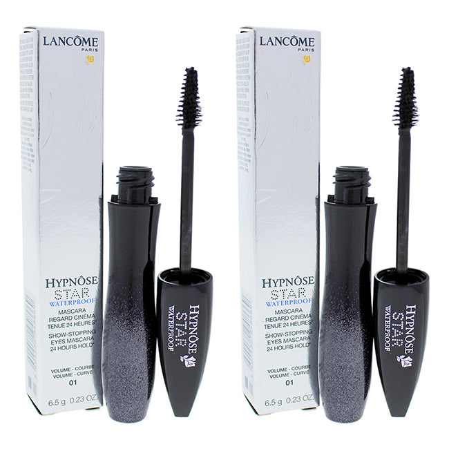 Lancome Hypnose Star 24H Waterproof Volume Mascara - 01 Noir Midnight by Lancome for Women - 0.23 oz Mascara - Pack of 2