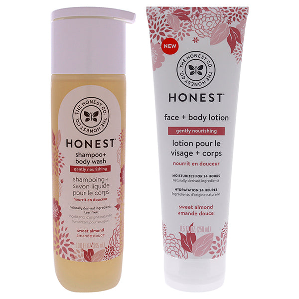 Honest Honest Sweet Almond Kit by Honest for Kids - 2 Pc Kit 8.5oz Face Plus Body Lotion Gently Nourishing, 10oz Gently Nourishing Shampoo And Body Wash
