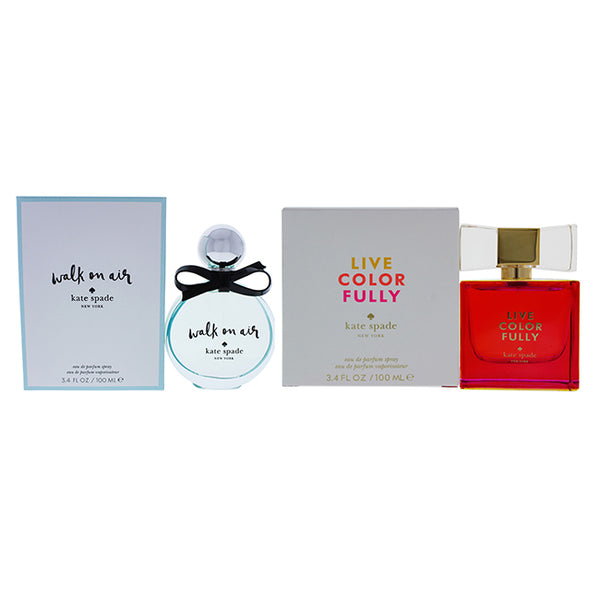 Kate Spade Walk on Air and Live Colorfully Kit by Kate Spade for Women - 2 Pc Kit 3.4oz EDP Spray