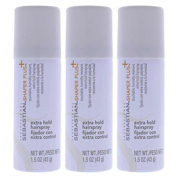 Sebastian Shaper Plus - Travel Size by Sebastian for Unisex - 1.5 oz Hair Spray - Pack of 3