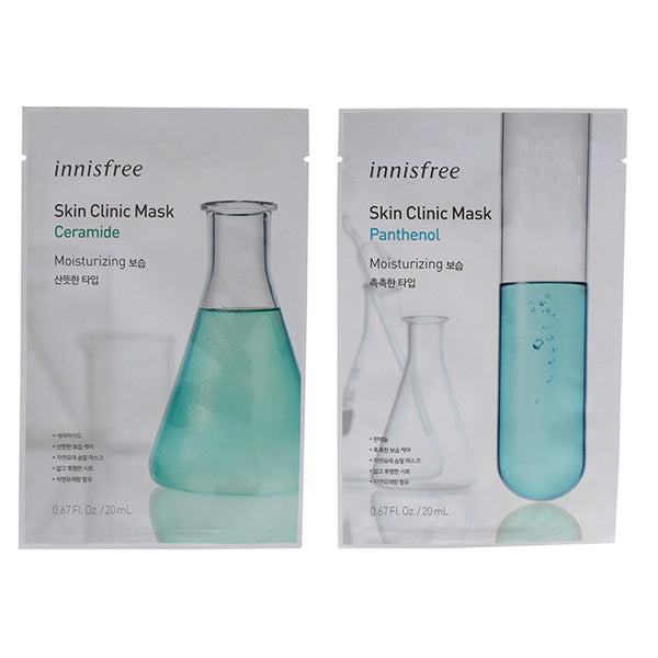 Innisfree Skin Clinic Mask Kit by Innisfree for Unisex - 2 Pc Kit 0.67oz Mask - Ceramide, 0.67oz Mask - Panthenol