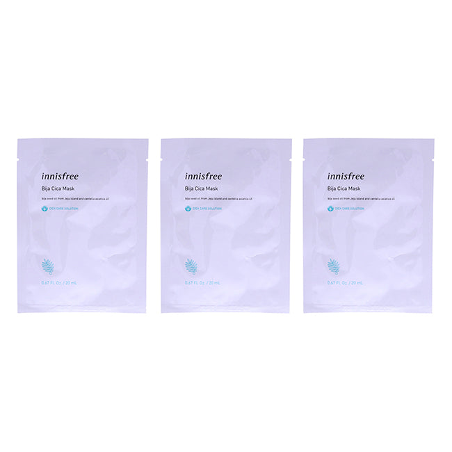 Innisfree Cica Skin Mask - Bija by Innisfree for Unisex - 0.67 oz Mask - Pack of 3