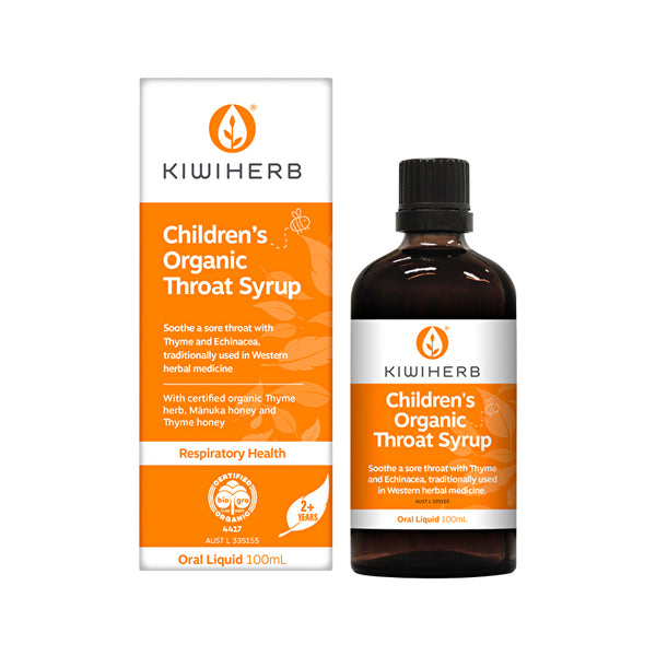 KiwiHerb Kiwiherb Children's Organic Throat Syrup 100ml