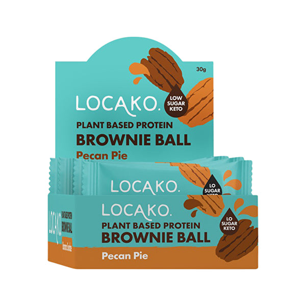 Locako Plant Based Protein Brownie Ball Pecan Pie 30g x 10 Display