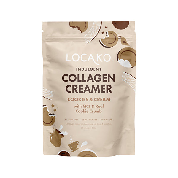 Locako Collagen Creamer Indulgent (Cookies and Cream) 300g
