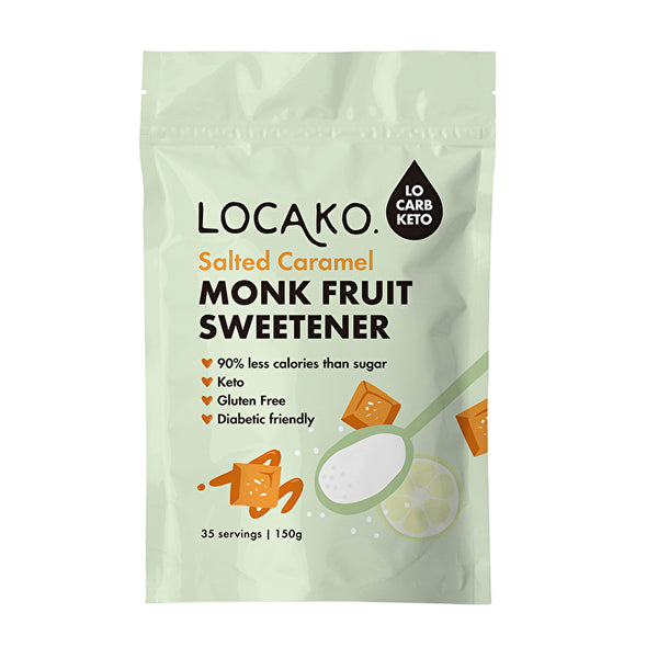 Locako Monk Fruit Sweetener Salted Caramel 150g