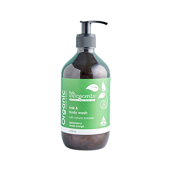 Little Innoscents Organic Hair & Body Wash (spearmint & sweet orange) 500ml