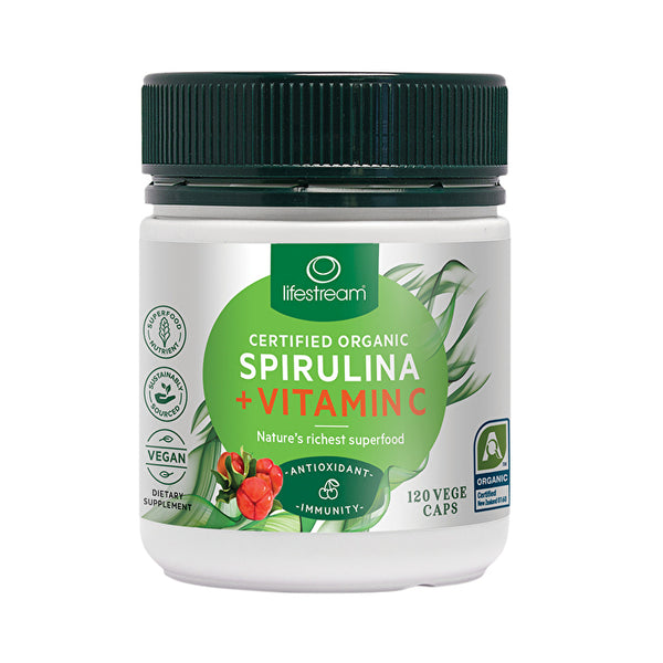 LifeStream Organic Spirulina + Vitamin C 120vc