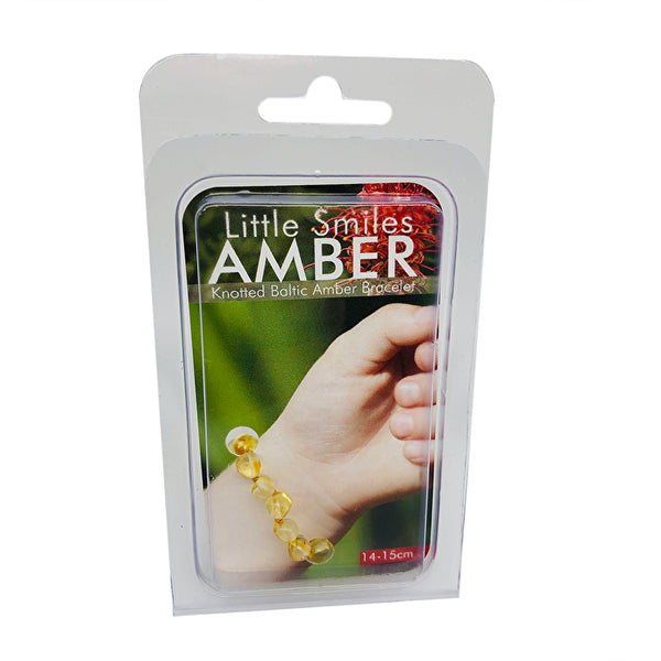 Little Smiles Amber Baby Amber Bracelet (14 - 15cm) Yellow