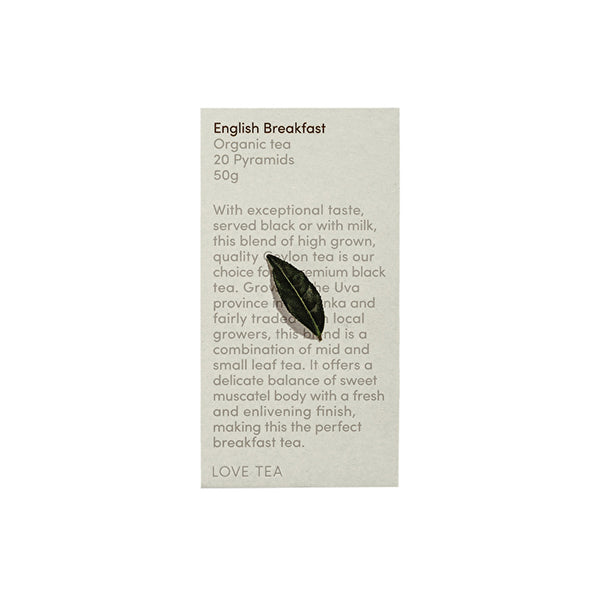 Love Tea Organic English Breakfast x 20 Pyramids