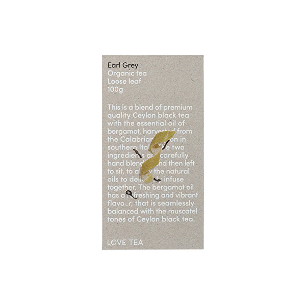 Love Tea Organic Earl Grey Tea Loose Leaf 100g