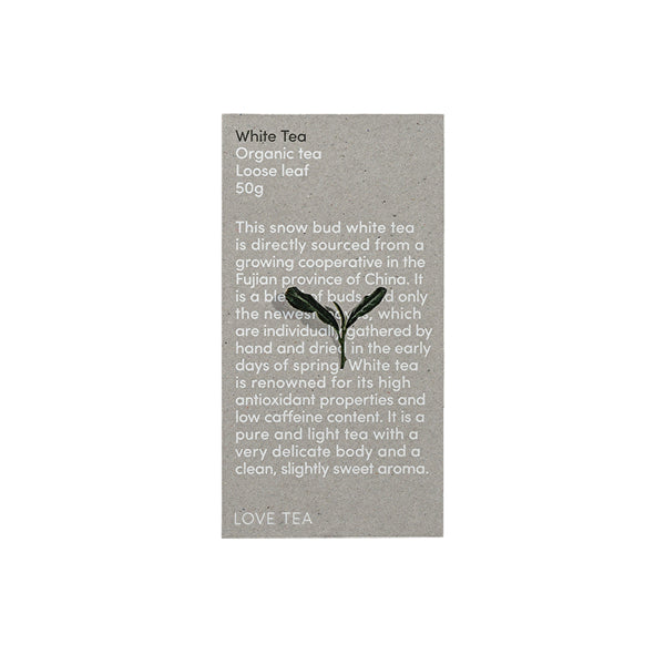 Love Tea Organic White Tea Loose Leaf 50g