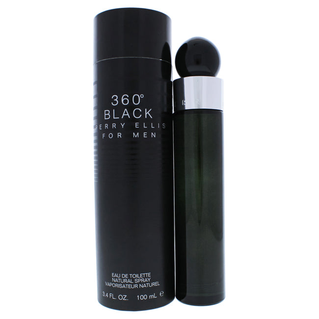 Perry Ellis 360 Black by Perry Ellis for Men - 3.4 oz EDT Spray