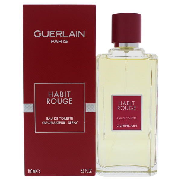 Guerlain Habit Rouge by Guerlain for Men - 3.4 oz EDT Spray